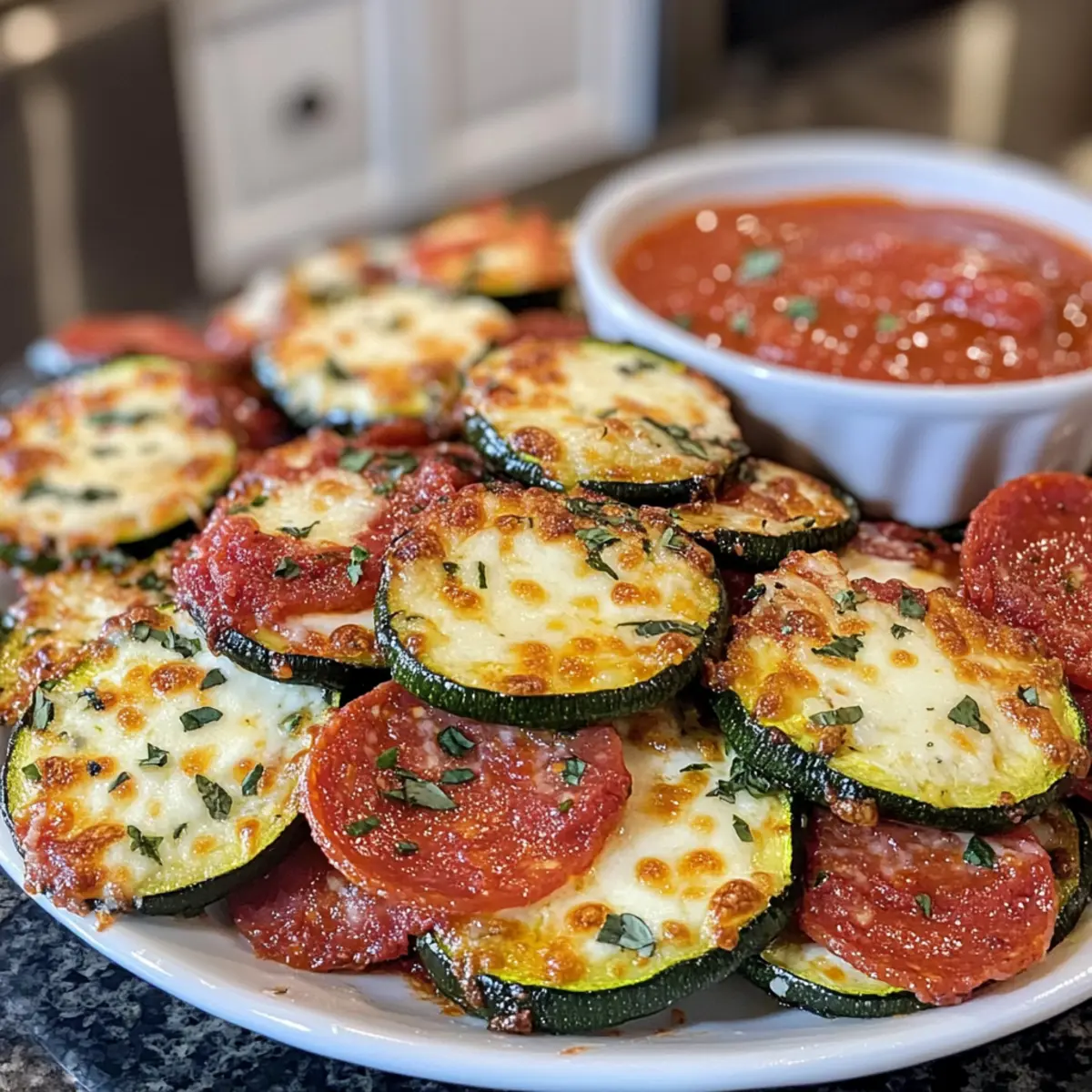 Crispy Keto Zucchini Pizza Bites