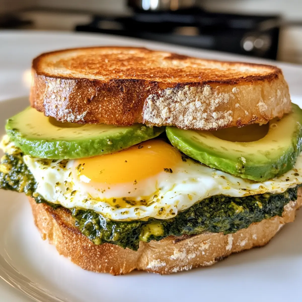 Pesto Egg Breakfast Sandwich