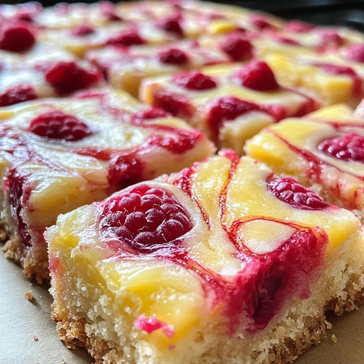 Crispy Lemon Raspberry Bars