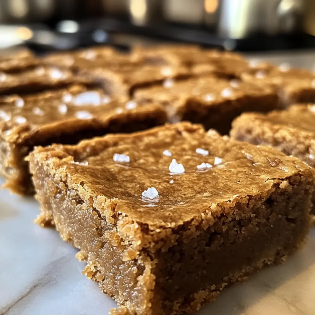 Salty Brown Butter Blondie Bars