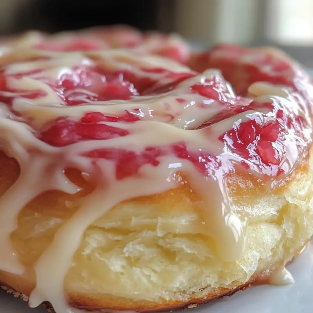 Strawberry Rolls with Lemon Icing