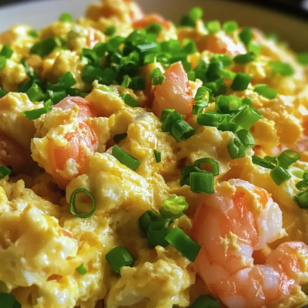 Silky Chinese Scrambled Eggs with Prawn