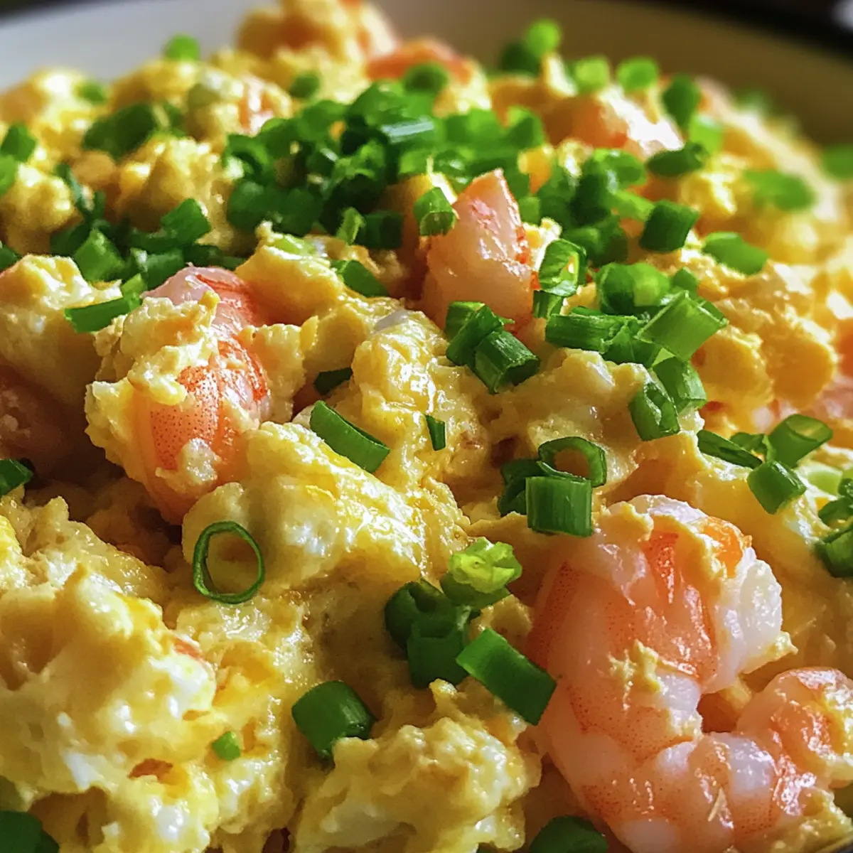 Silky Chinese Scrambled Eggs with Prawn