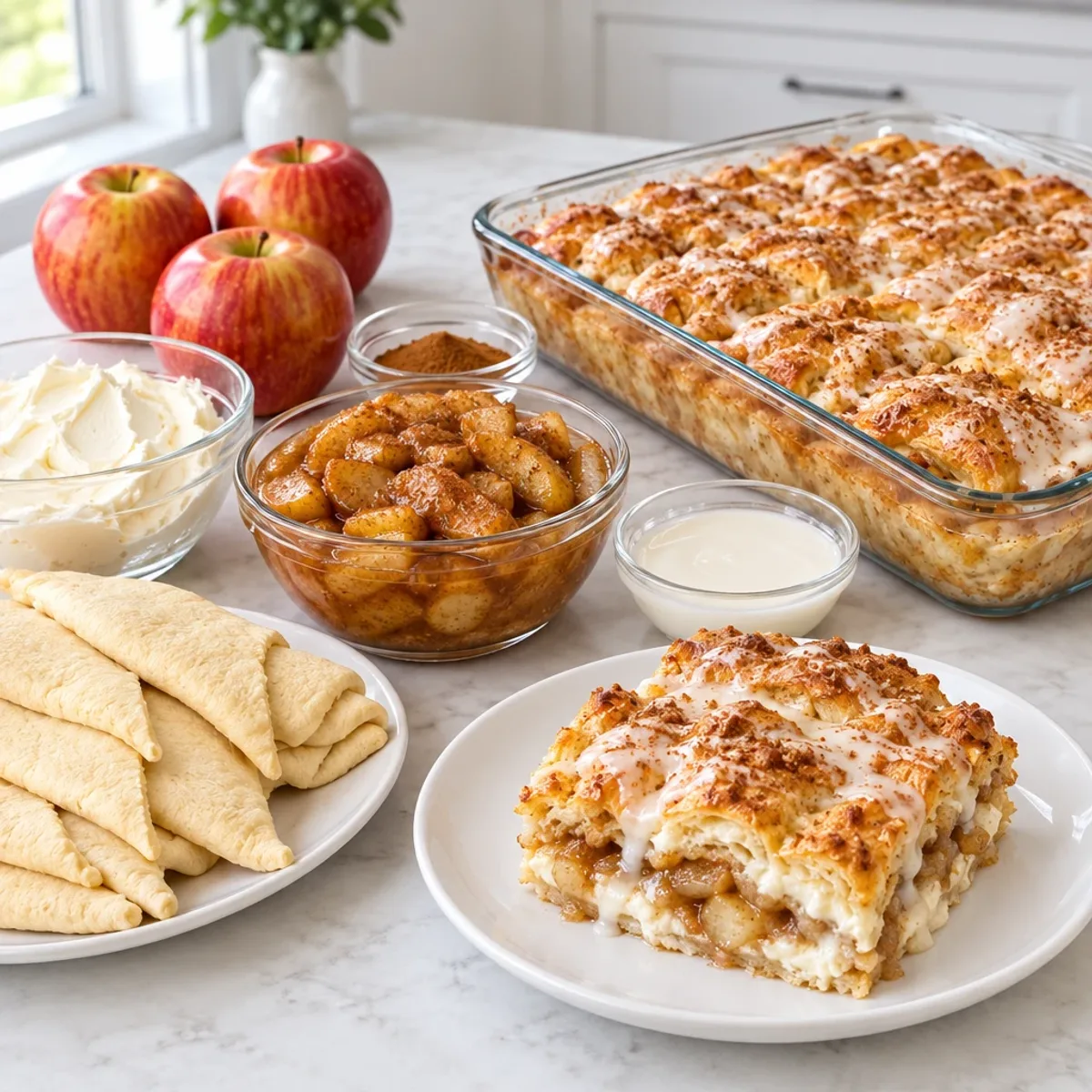 Discover Apple Cinnamon Cream Cheese Crescent Bake Joy article image 2