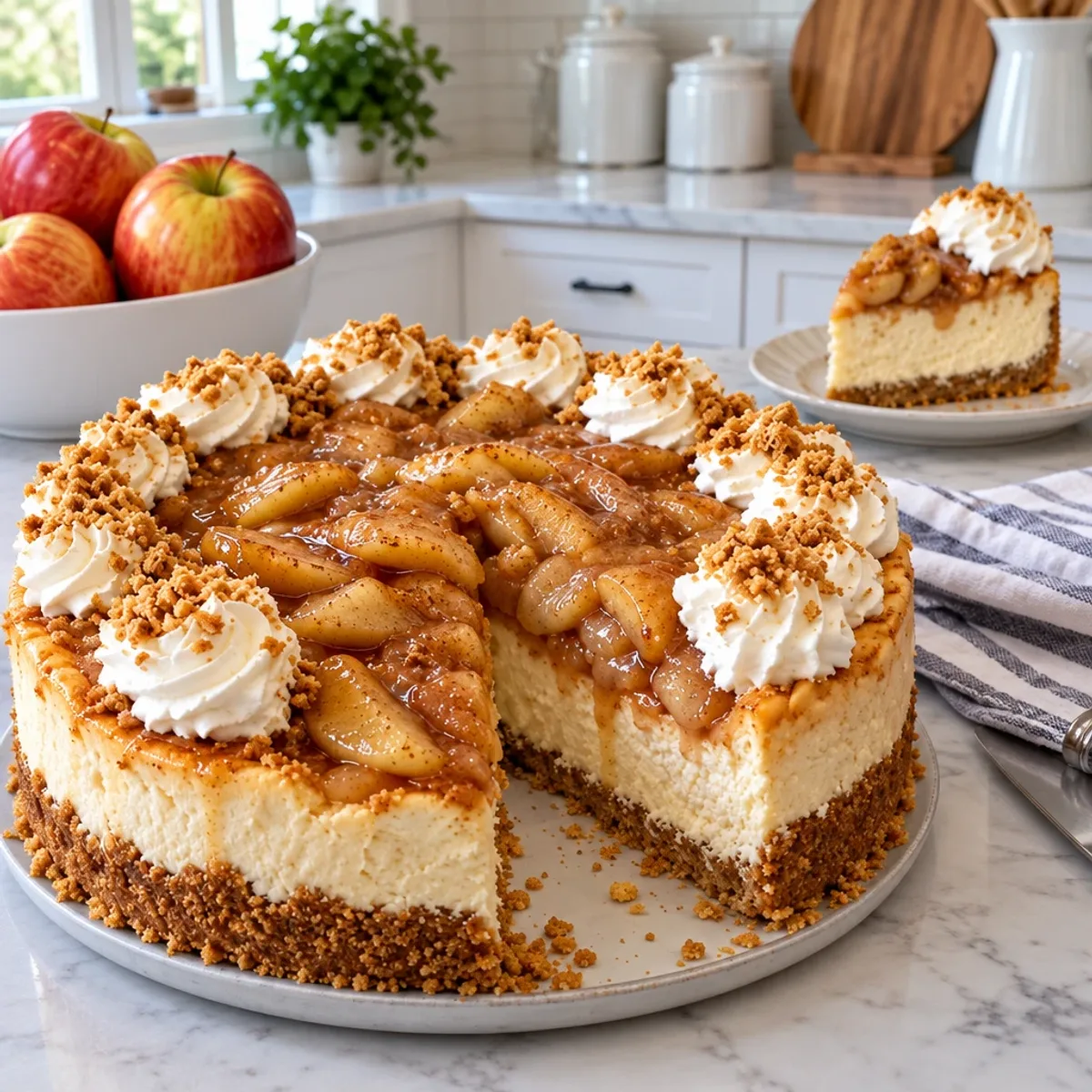 Delicious Apple Pie Cheesecake You'll Love at Home