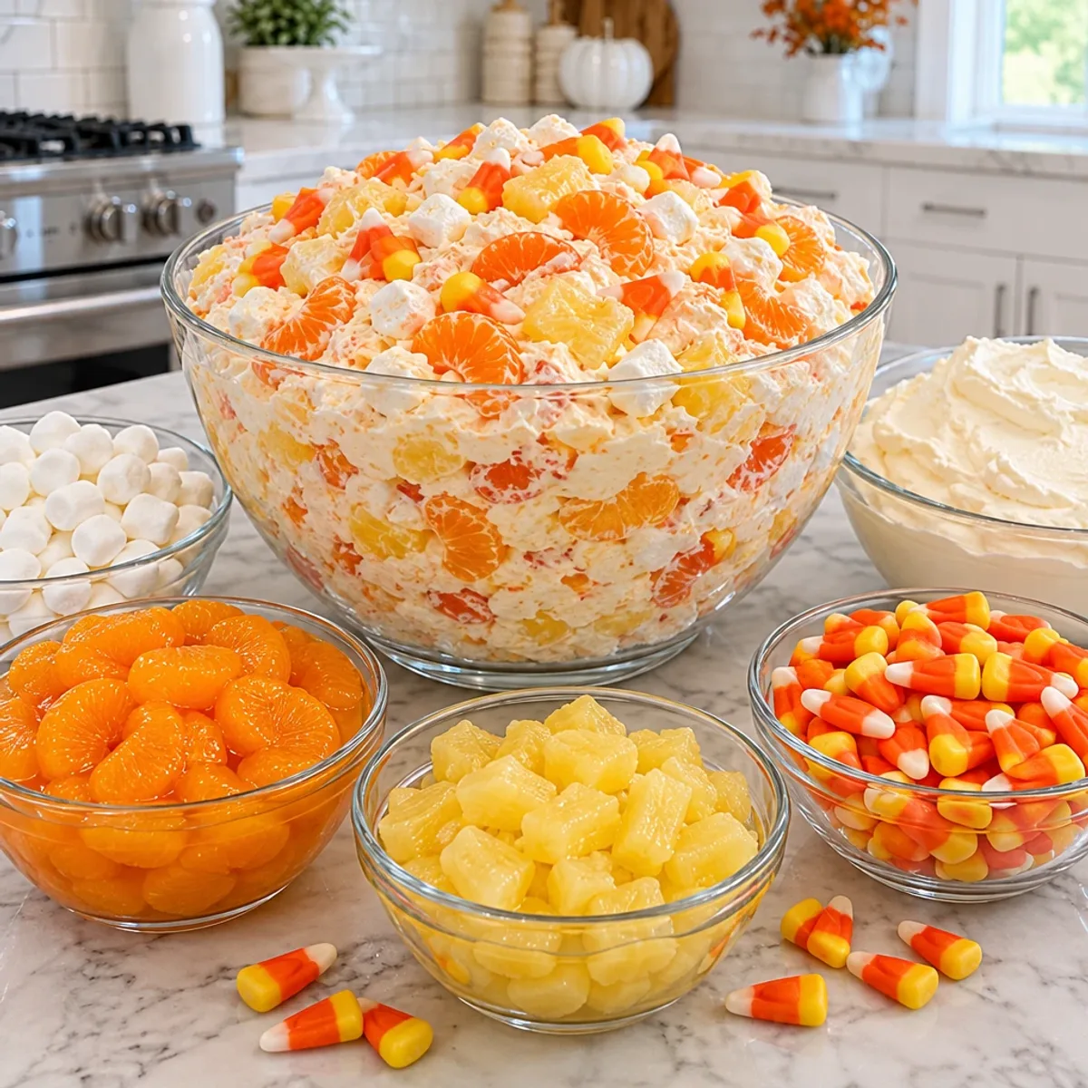 Candy Corn Cheesecake Fluff Salad: A Halloween Treat! article image 2
