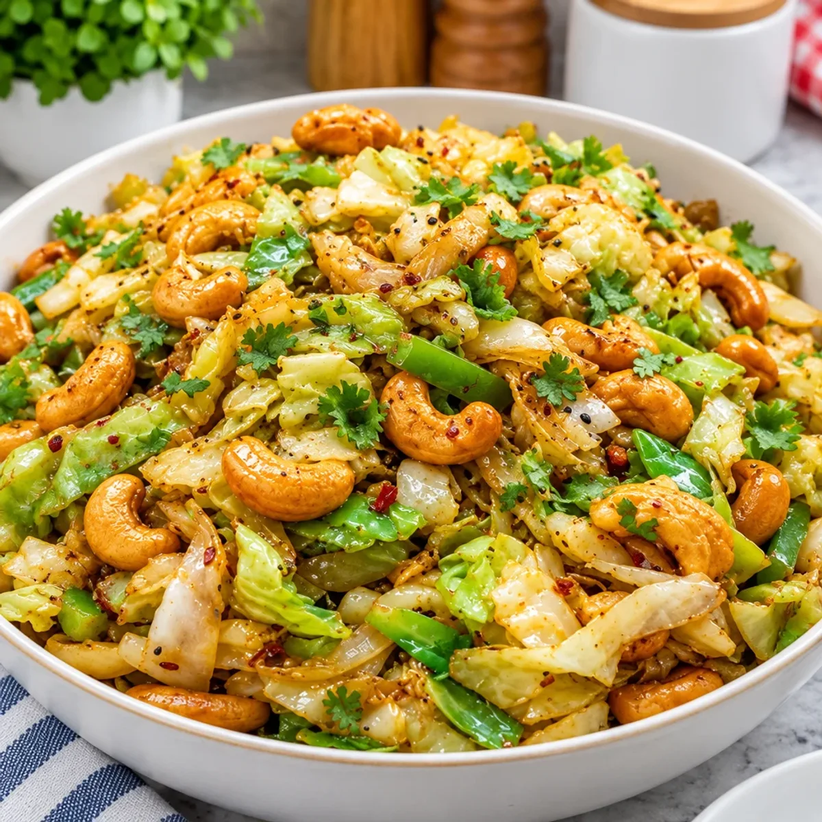 Cashew Cabbage Stir Fry: A Crunchy Flavor Delight