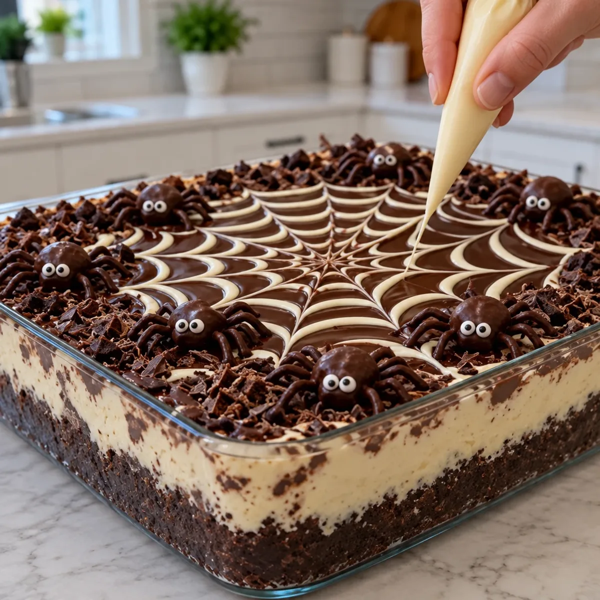 Chocolate Spiderweb Brownie Cheesecake Delight article image 3