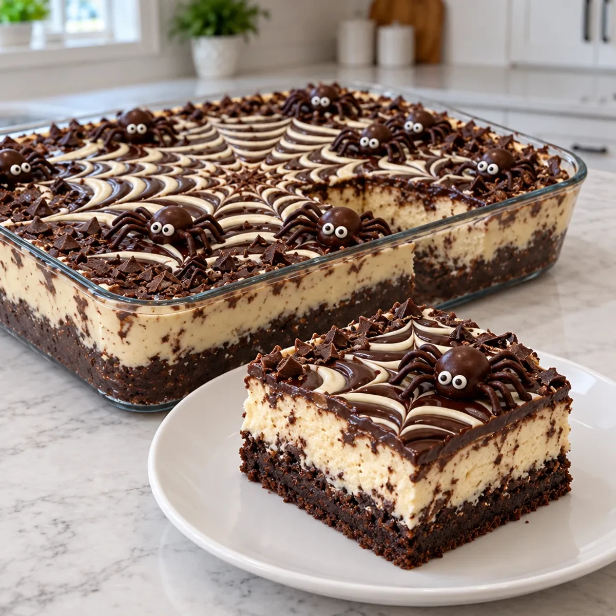 Chocolate Spiderweb Brownie Cheesecake Delight article image 4