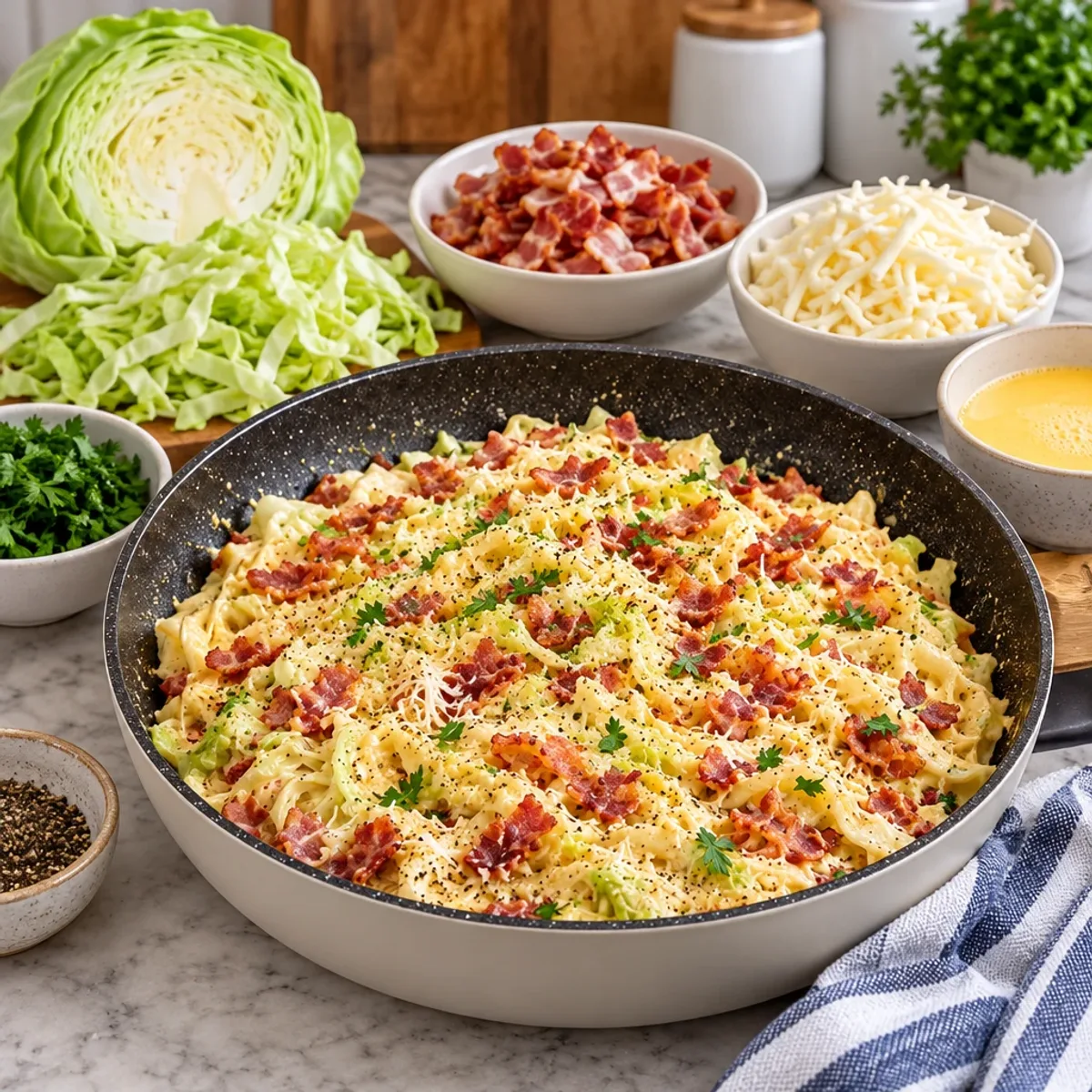 Creamy Cabbage Carbonara – Flavor Packed, Pasta-Free Delight article image 2