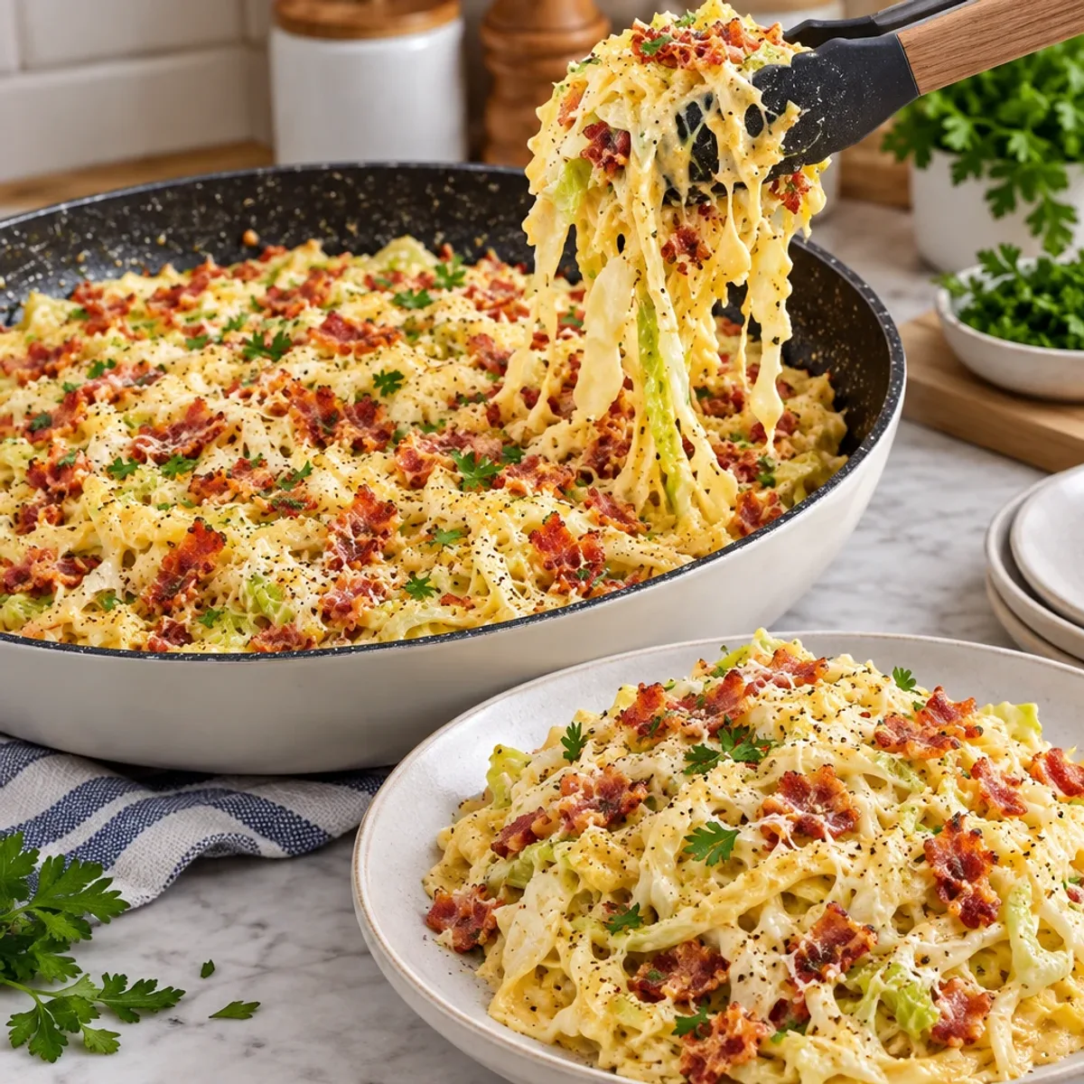 Creamy Cabbage Carbonara – Flavor Packed, Pasta-Free Delight article image 4