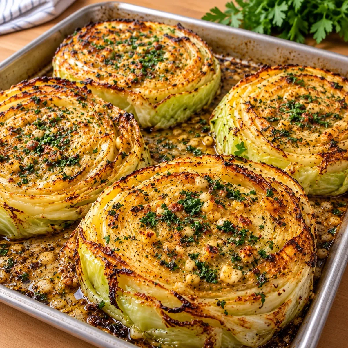 Delicious Herb-Butter Roasted Cabbage Steaks