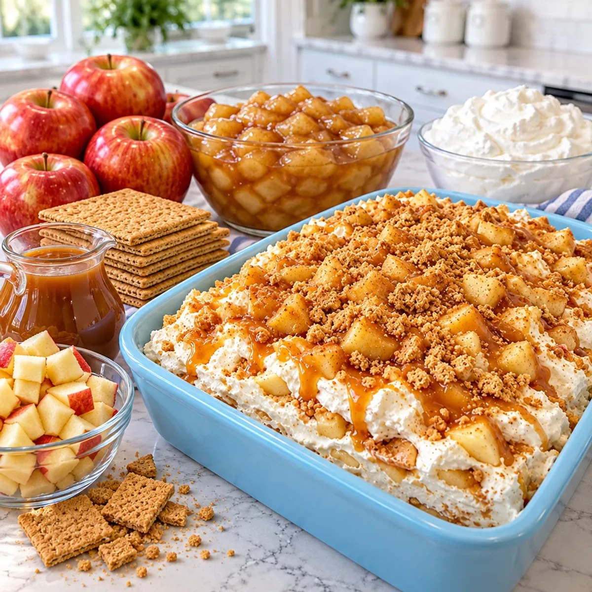 Delightful Caramel Apple Pie Cheesecake Fluff Dessert article image 2