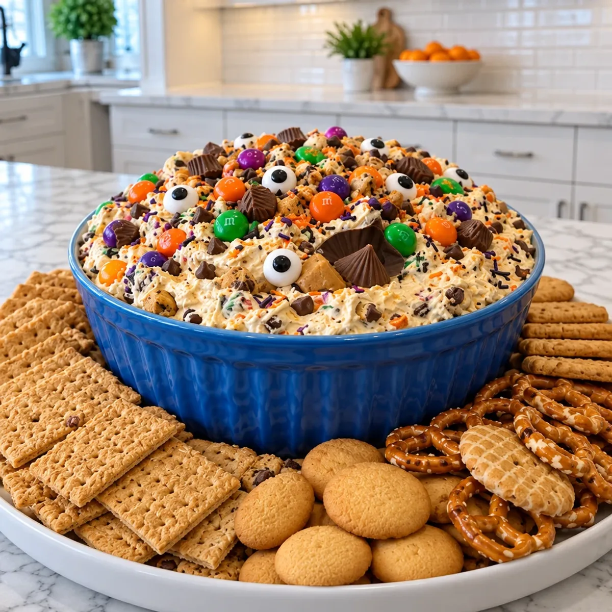 Halloween Monster Cookie Cheesecake Dip You'll Love