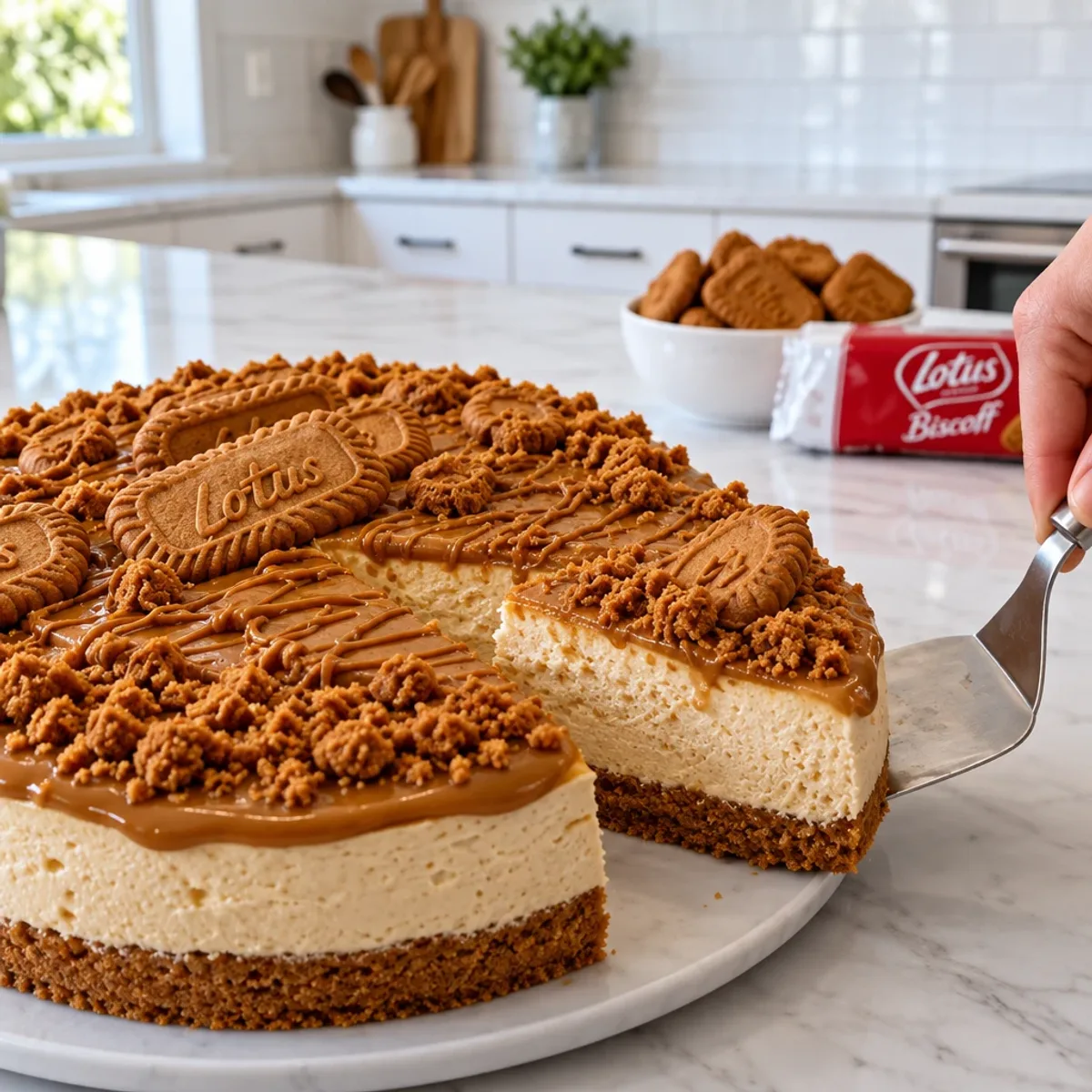 Indulge in No-Bake Lotus Biscoff Cheesecake Bliss