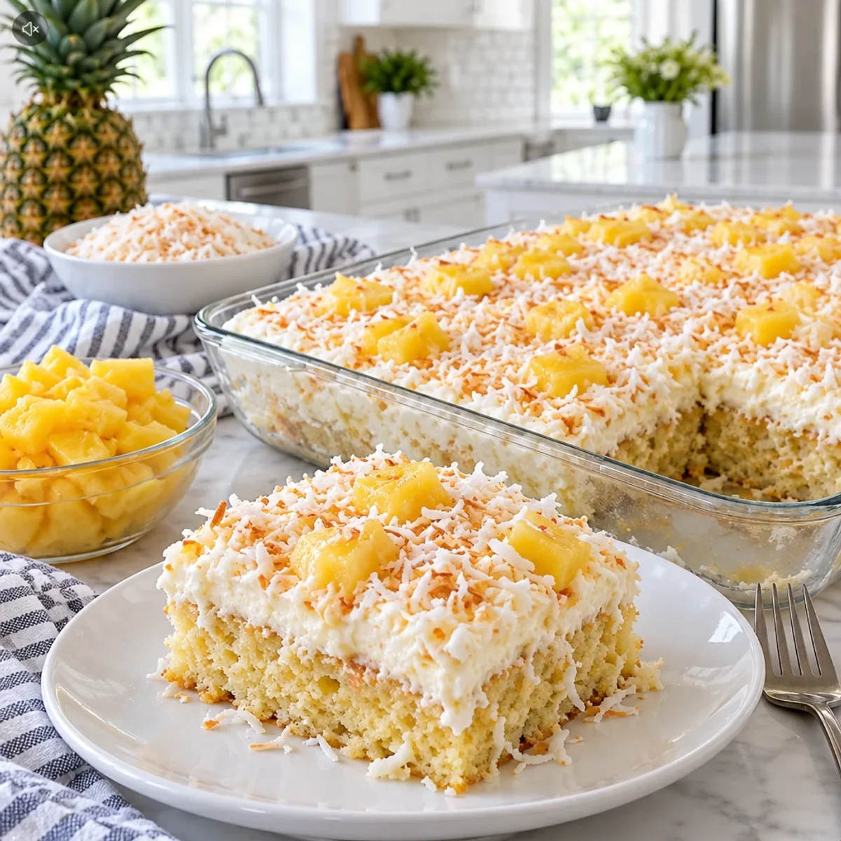Pineapple Coconut Cream Sheet Cake Bliss article image 4