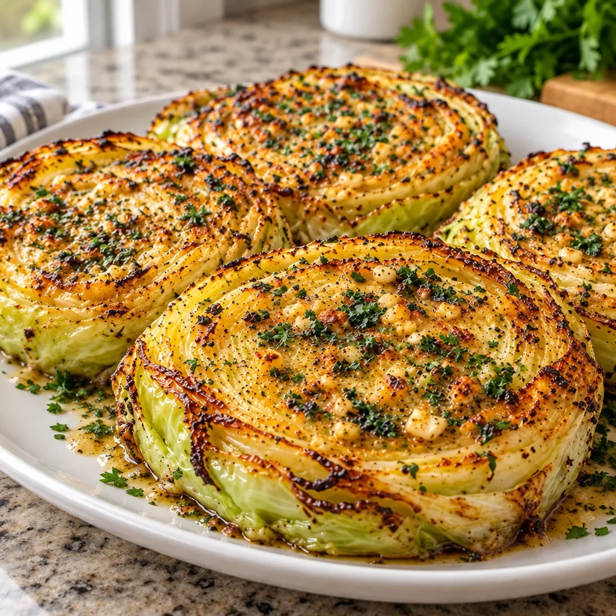 Savory Garlic Herb Cabbage Steaks for a Flavorful Side