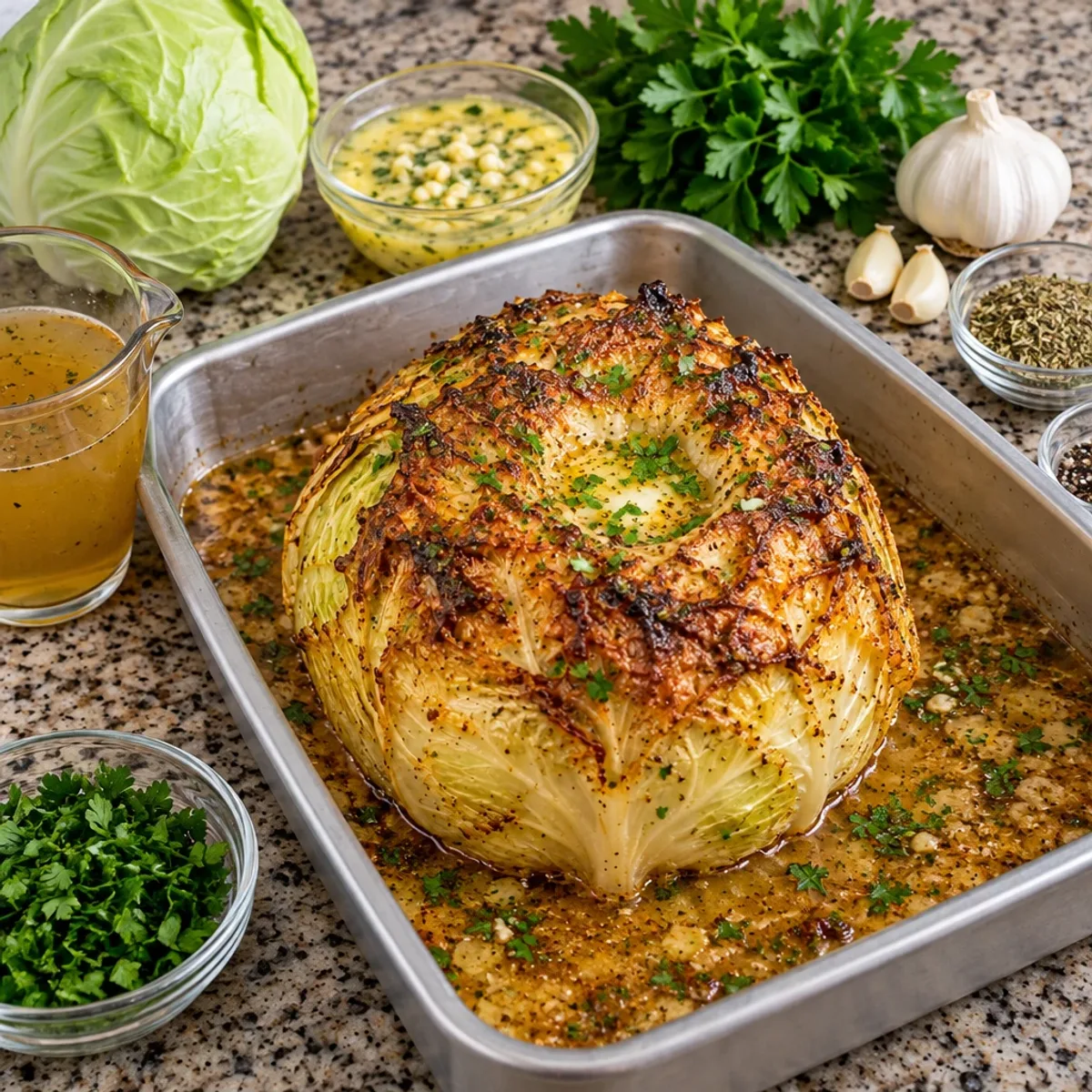 Savory Oven-Roasted Cabbage with Herb-Infused Garlic Butter article image 2