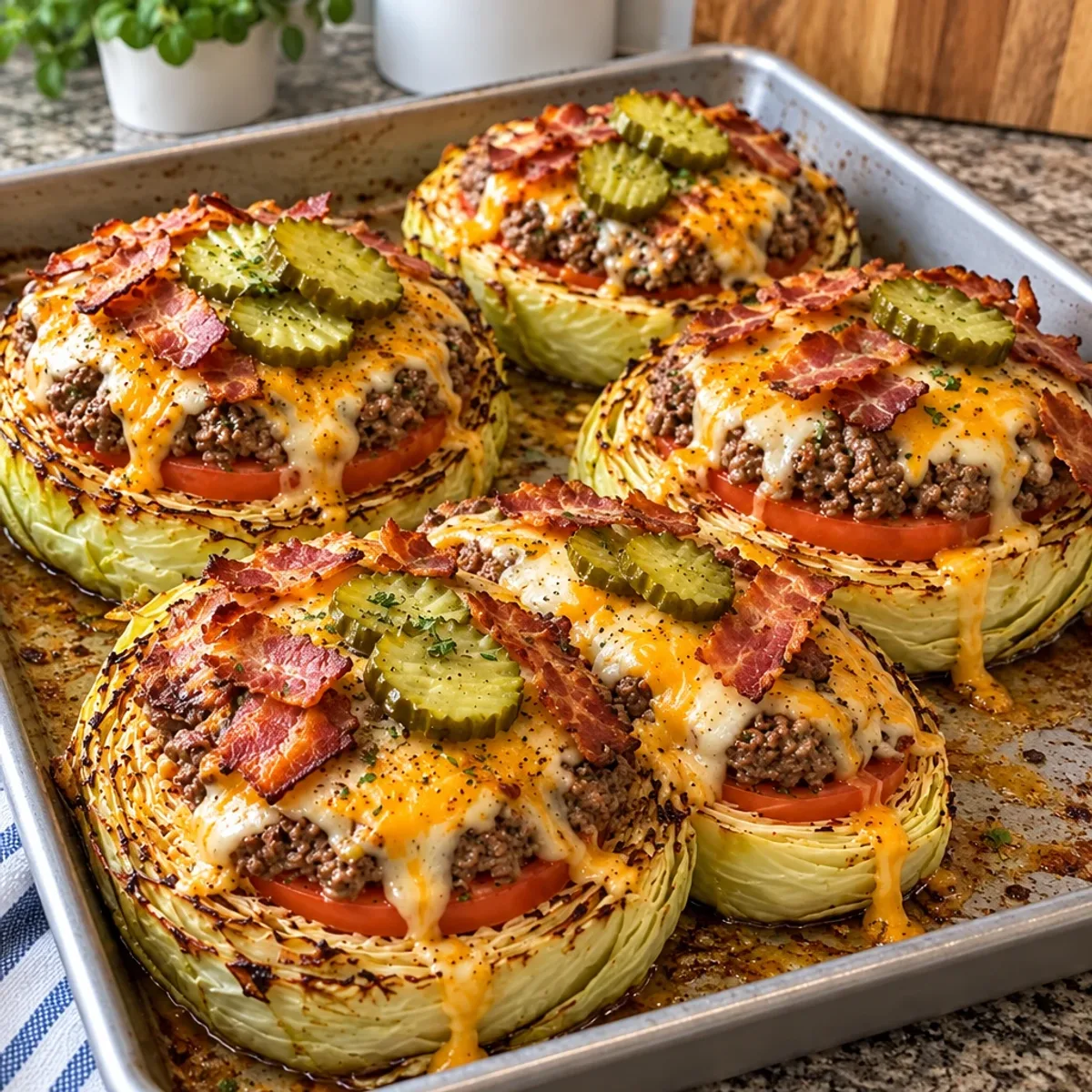 Savory Turkey Bacon Cheeseburger Cabbage Steaks article image 4