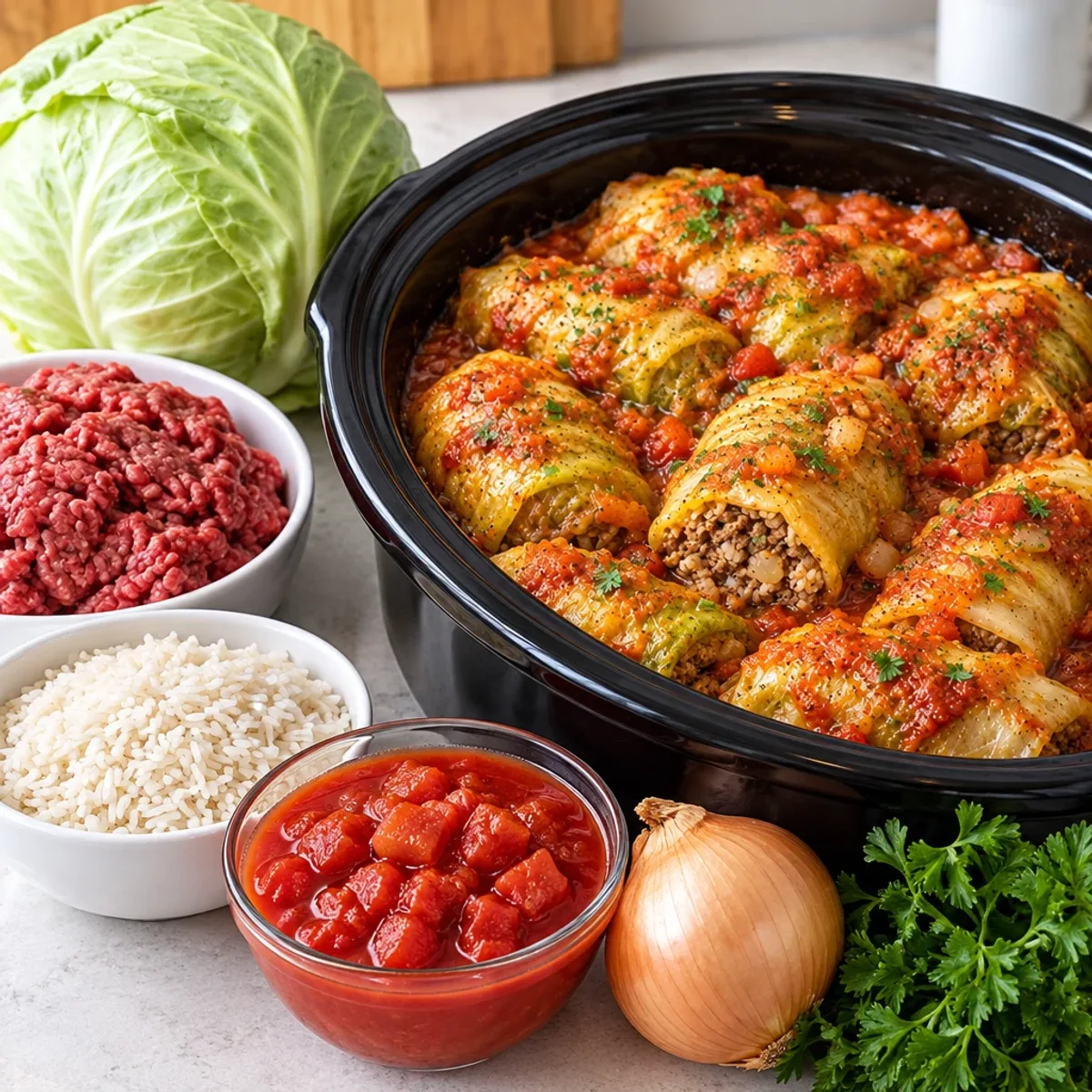 Slow Cooker Beef and Rice Stuffed Cabbage Rolls Delight article image 2