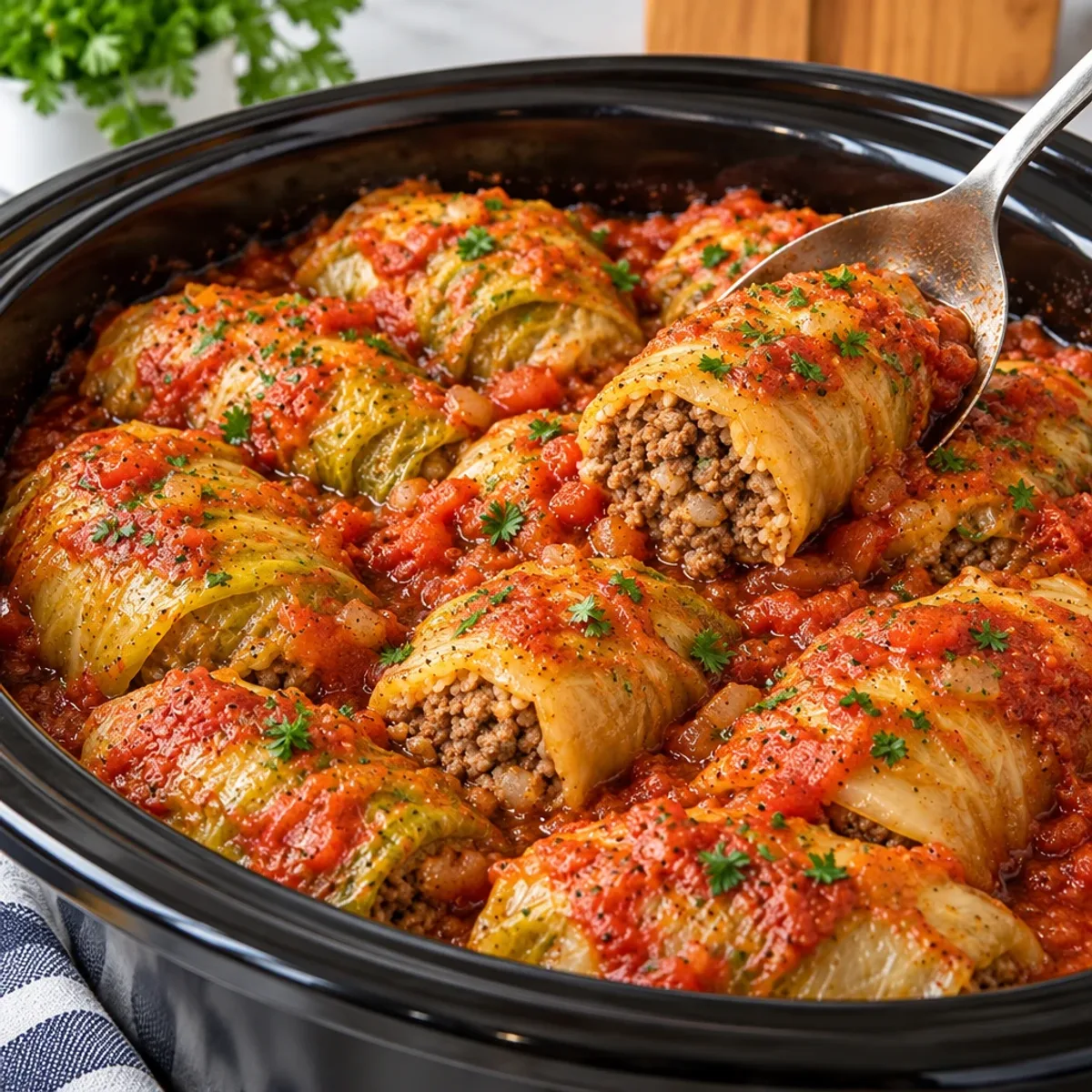 Slow Cooker Beef and Rice Stuffed Cabbage Rolls Delight article image 4