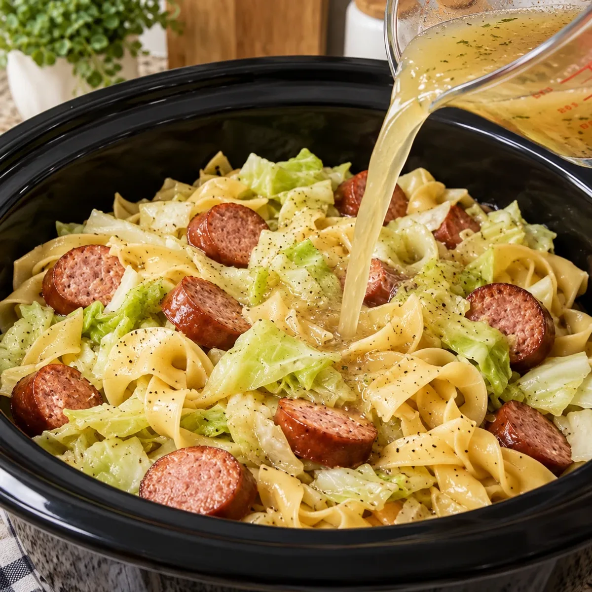 Slow Cooker Cabbage and Noodles with Savory Kielbasa article image 3