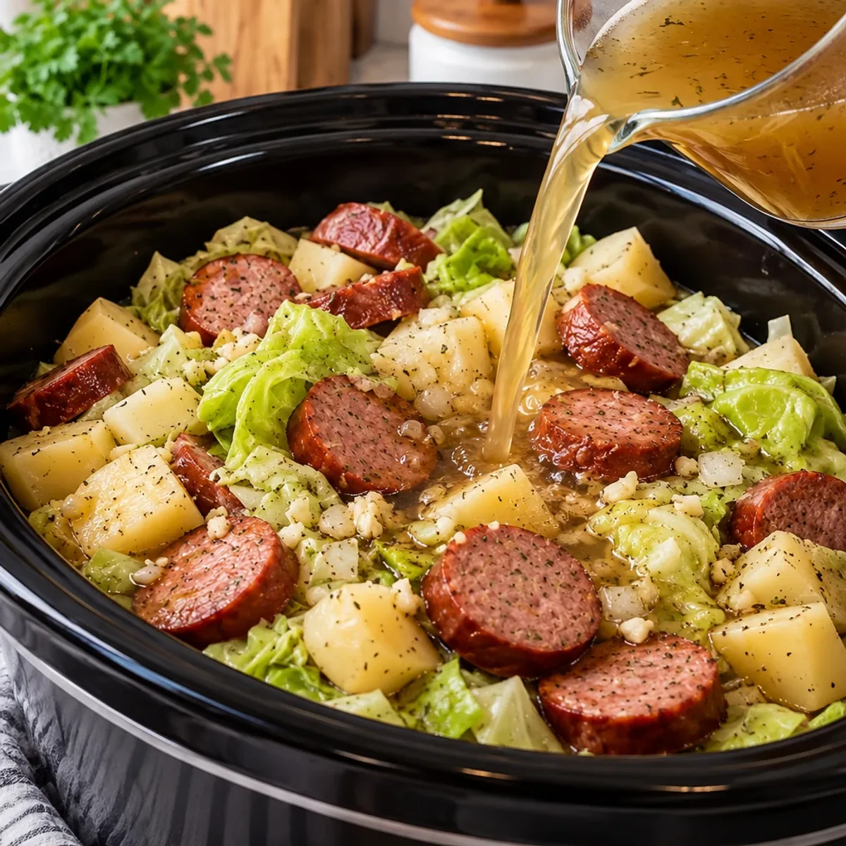 Slow Cooker Sausage and Cabbage 4 Ingredient Bliss article image 3
