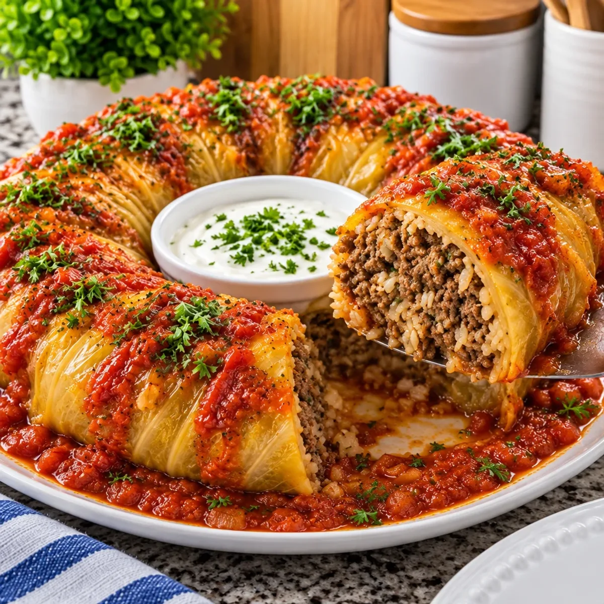 Stuffed Cabbage Ring with Beef and Rice Delight article image 4