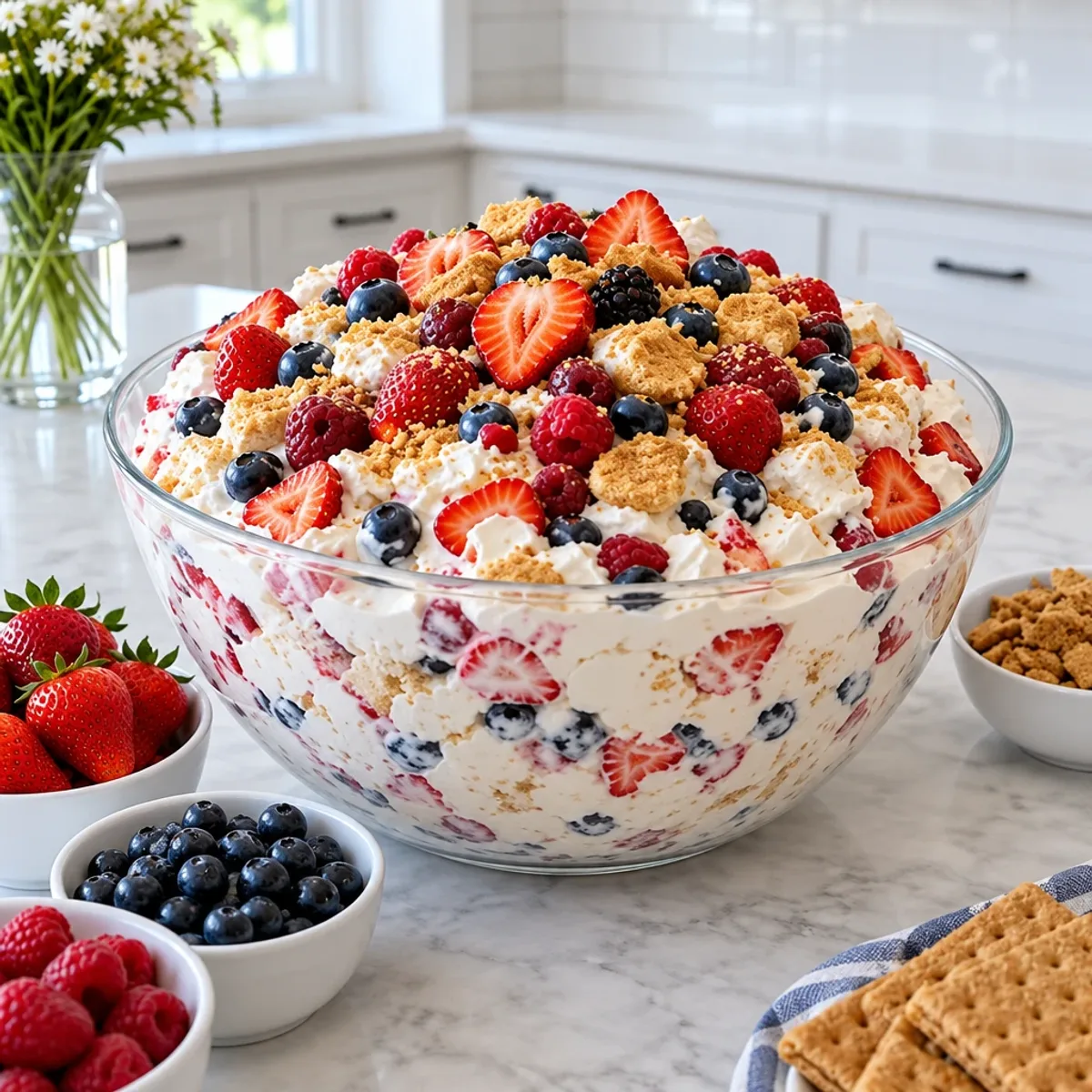 Sweet Cheesecake Fruit Salad with Fresh Berries Delight article image 4