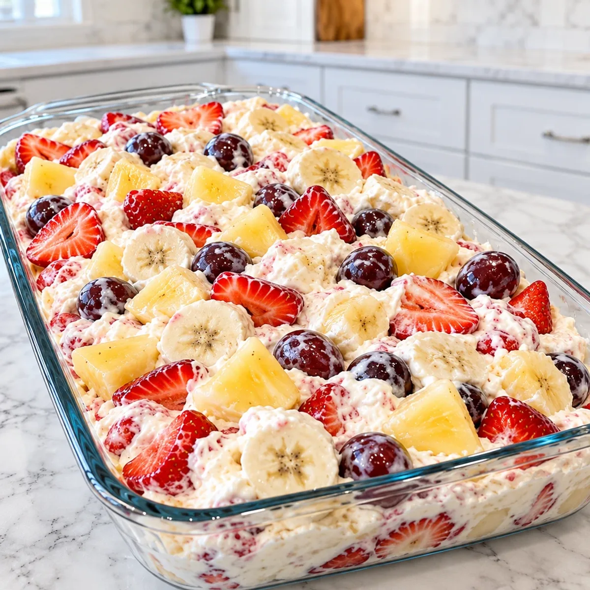 Creamy No-Bake Cheesecake Fruit Salad Bliss