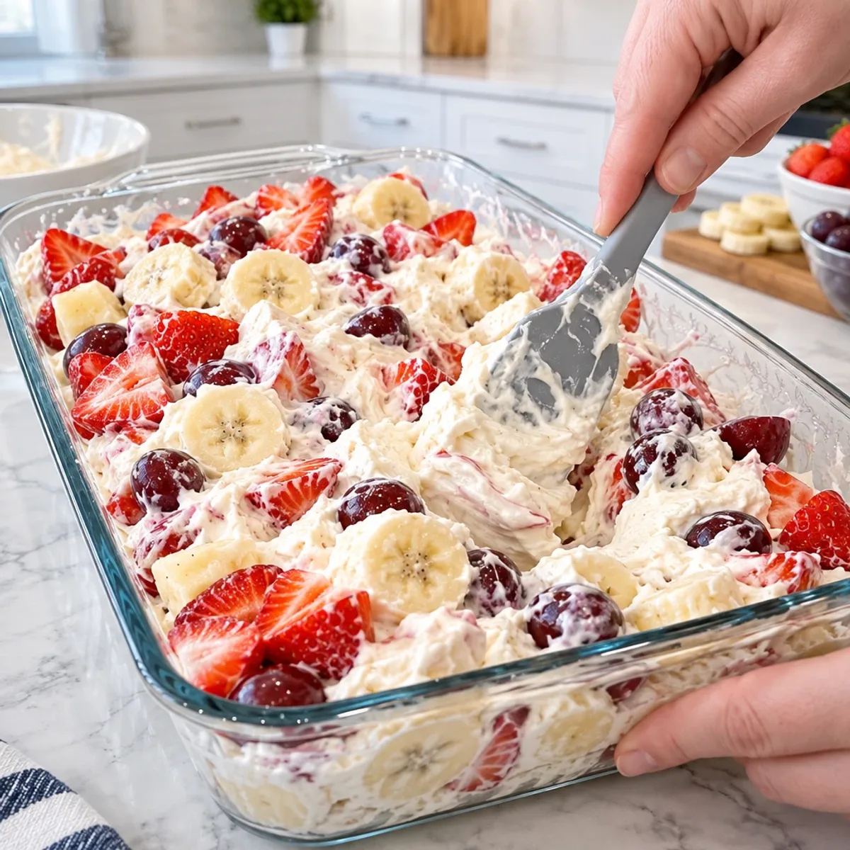 Creamy No-Bake Cheesecake Fruit Salad Bliss article image 3