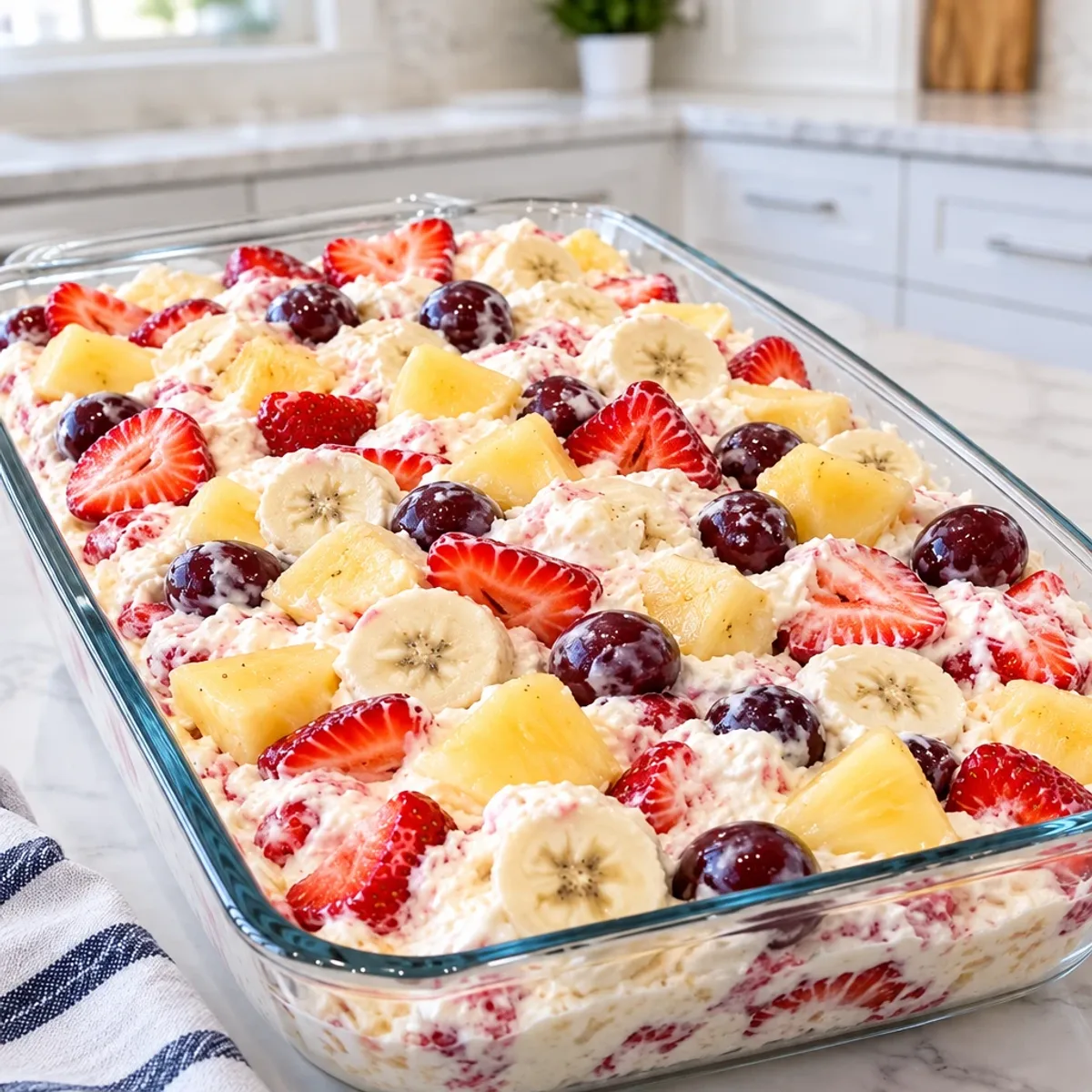 Creamy No-Bake Cheesecake Fruit Salad Bliss article image 4
