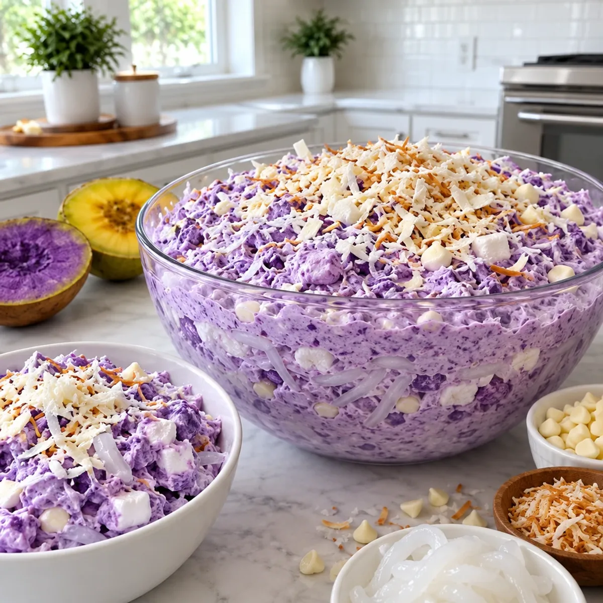 Mouthwatering Ube Coconut White Chocolate Fluff Recipe article image 4